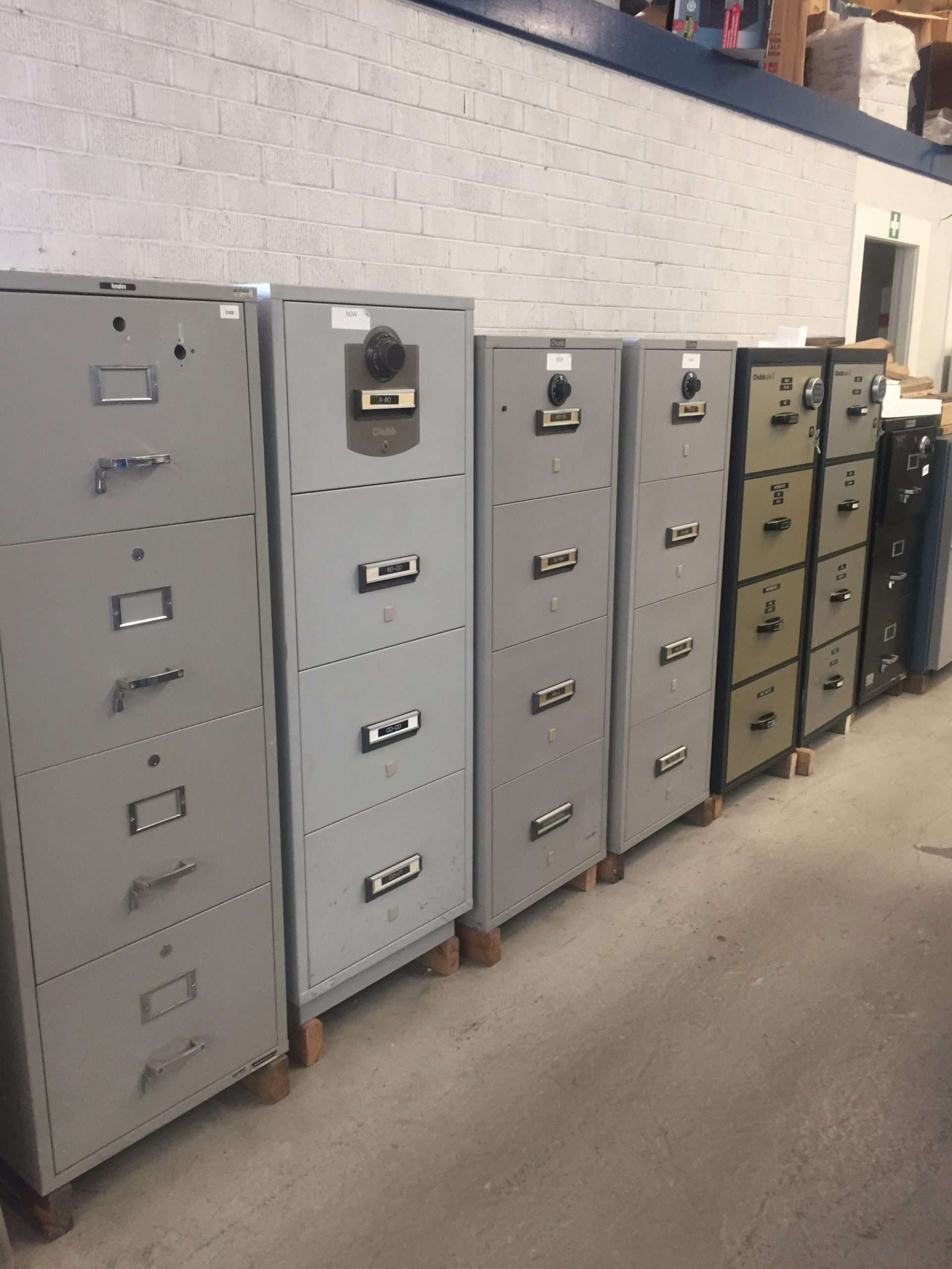 Used fire proof Filing Cabinets - Used Safes