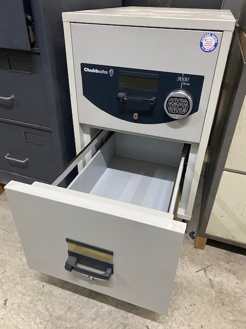 Axcess Locksmiths & Safes | Chubb 9000 2 hour 2 draw filing cabinet Chubb 9000 2 hour 2 draw filing cabinet - Used Safes