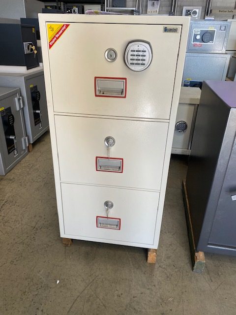 GDF3000 1 hour 3 draw Filing cabinet Safes - Fire Resistant Guardall Safe